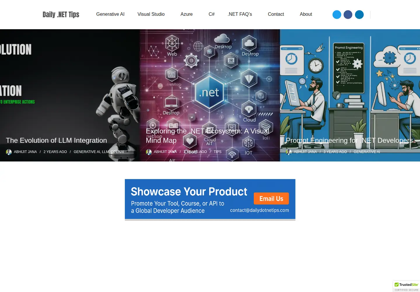 Captured homepage of dailydotnettips.com in the current scan