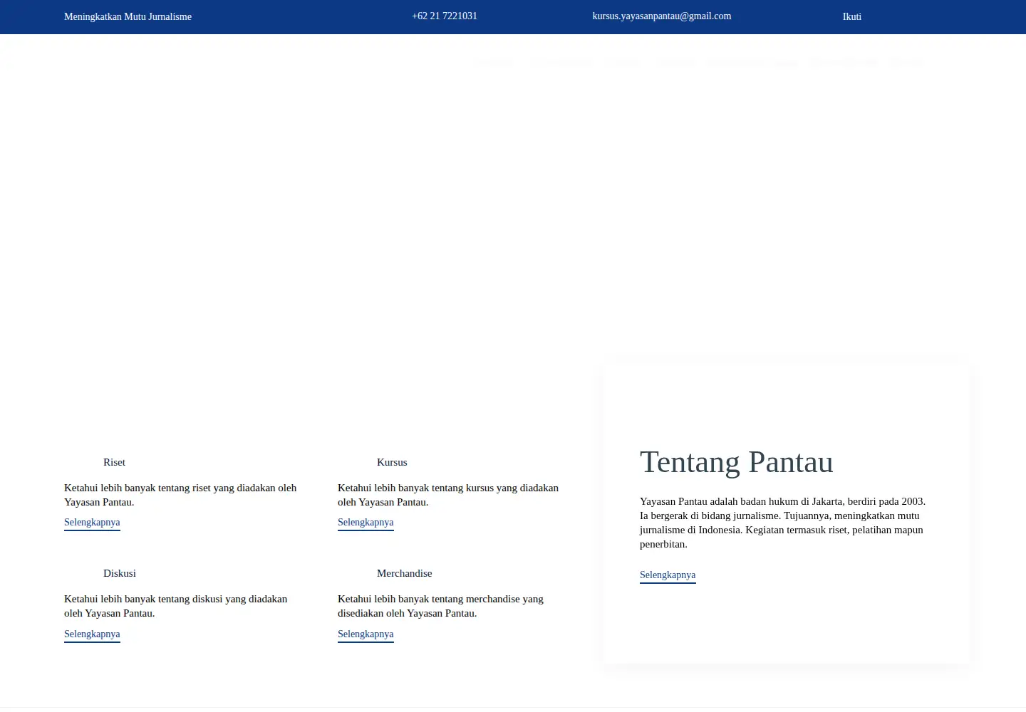 Screenshot of pantau.or.id