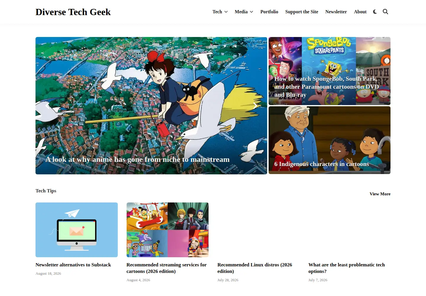 Screenshot of diversetechgeek.com