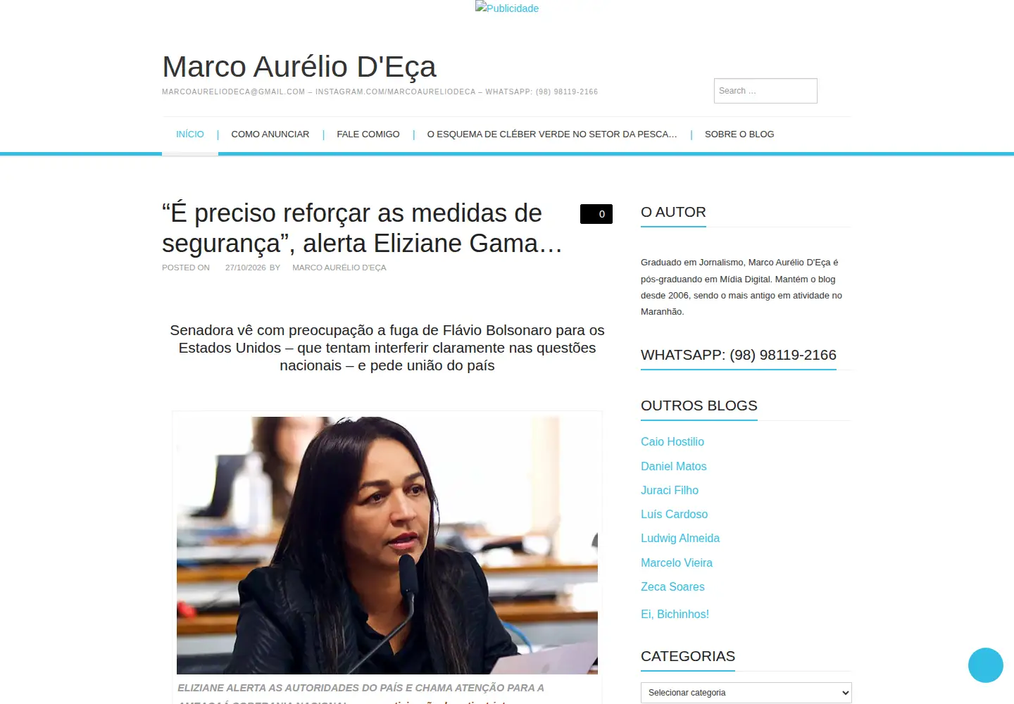 Screenshot of marcoaureliodeca.com.br