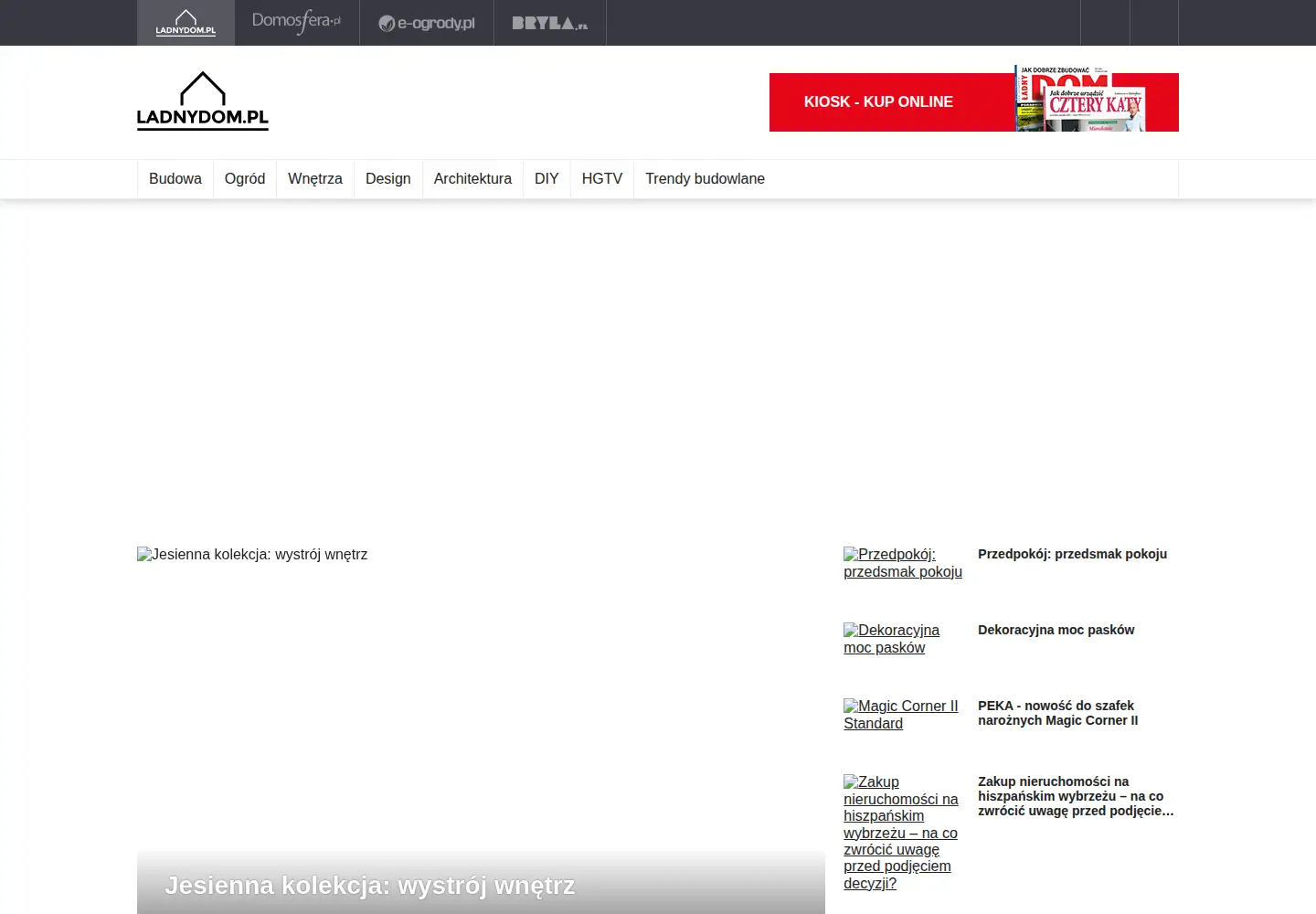 Captured homepage of ladnydom.pl in the current scan