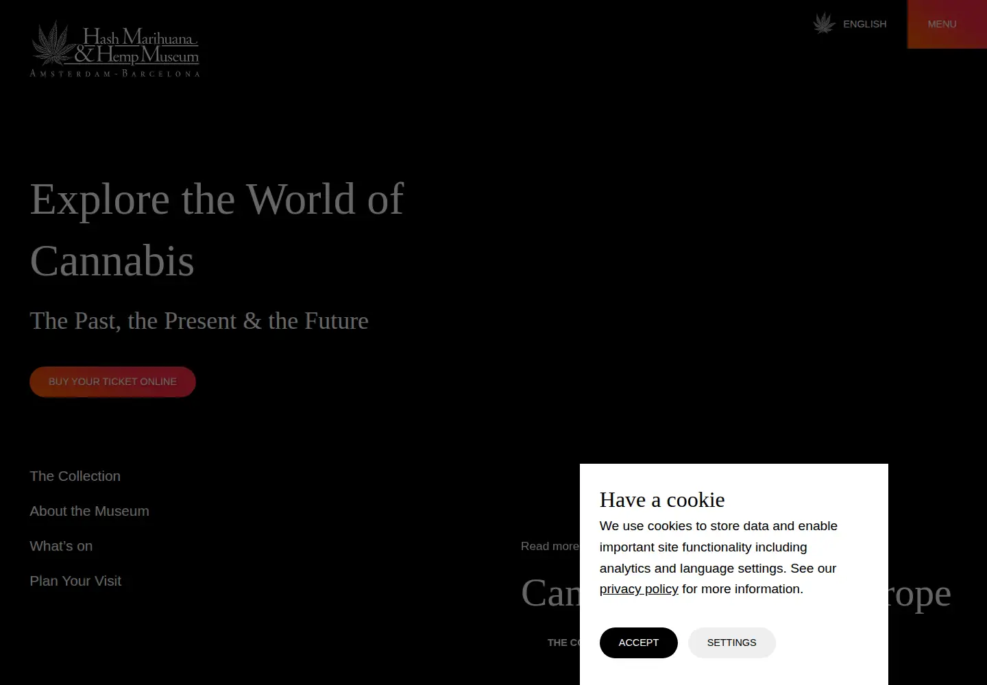 Screenshot of hashmuseum.com
