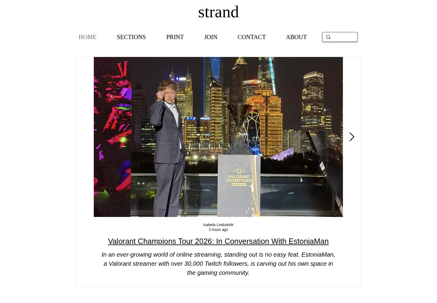 Screenshot of strandmagazine.co.uk