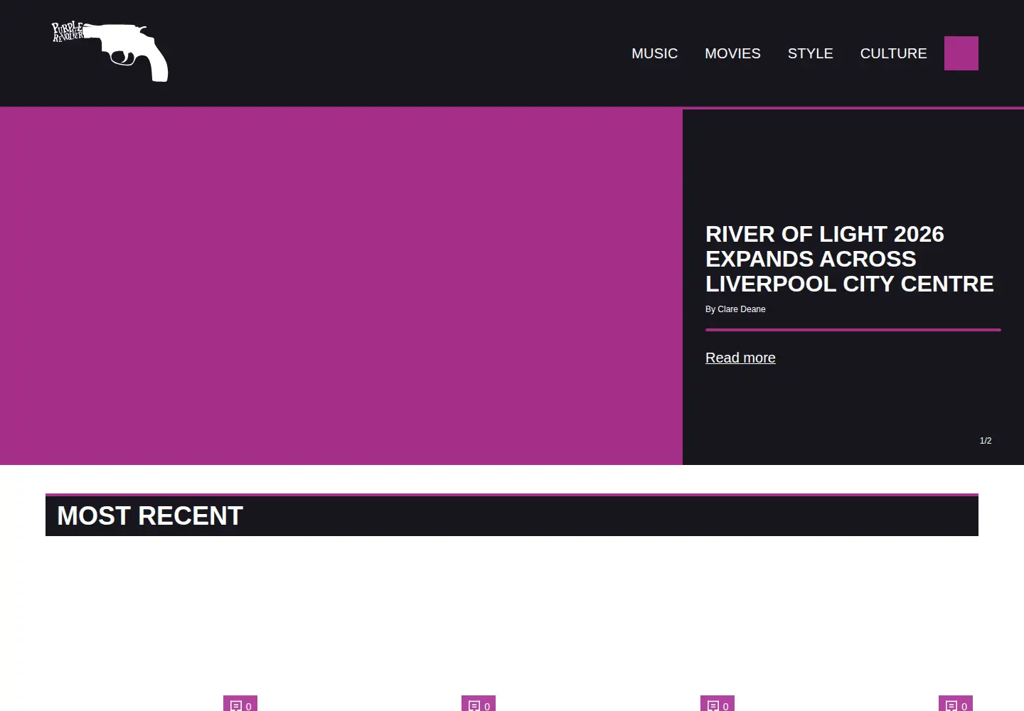 Screenshot of purplerevolver.com