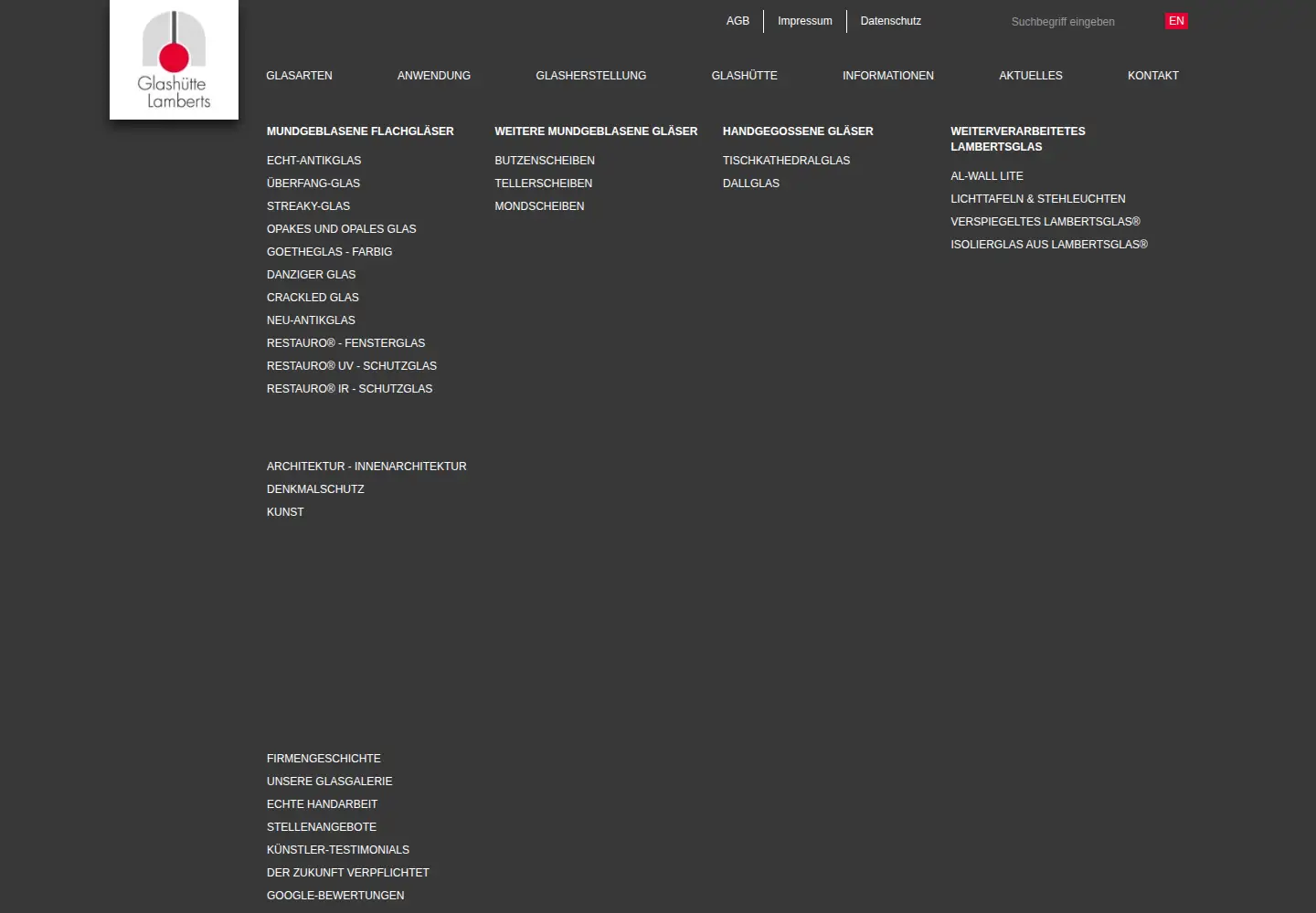 Screenshot of lamberts.de