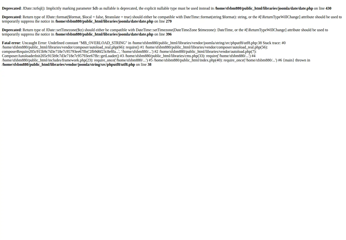 Screenshot of sfsbm.org