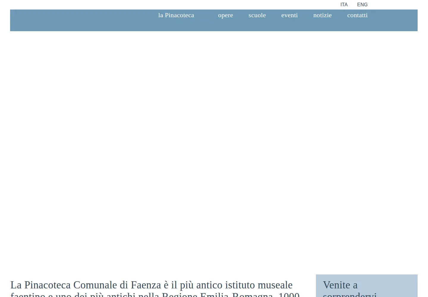 Screenshot of pinacotecafaenza.it