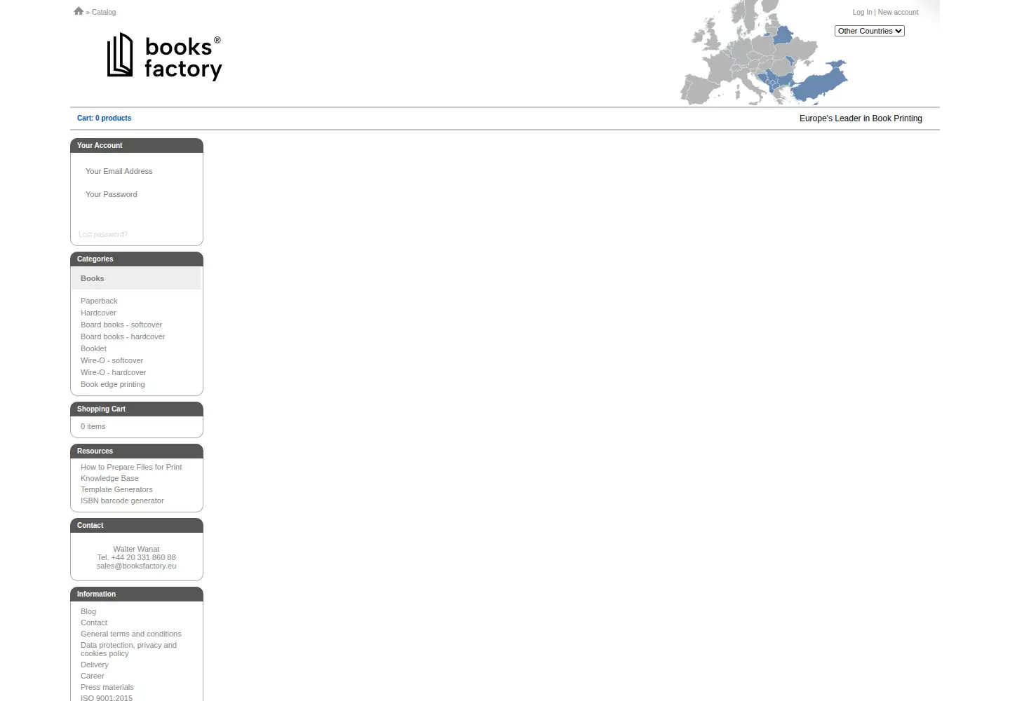 Screenshot of booksfactory.com
