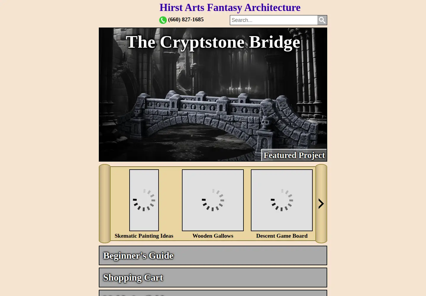 Screenshot of hirstarts.com