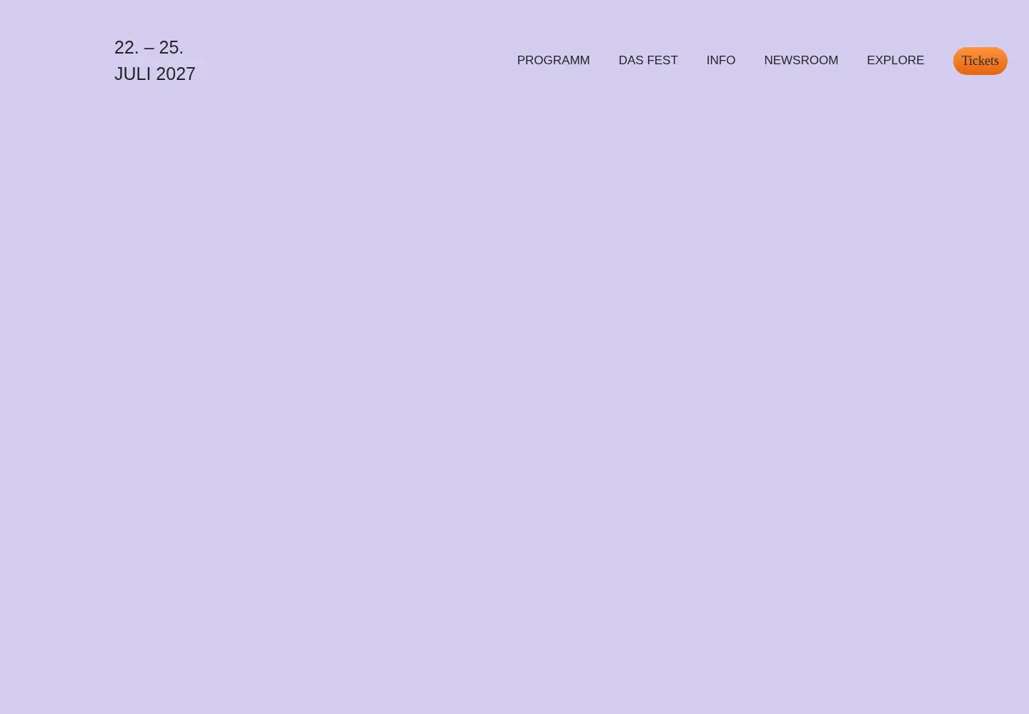 Captured homepage of dasfest.de in the current scan