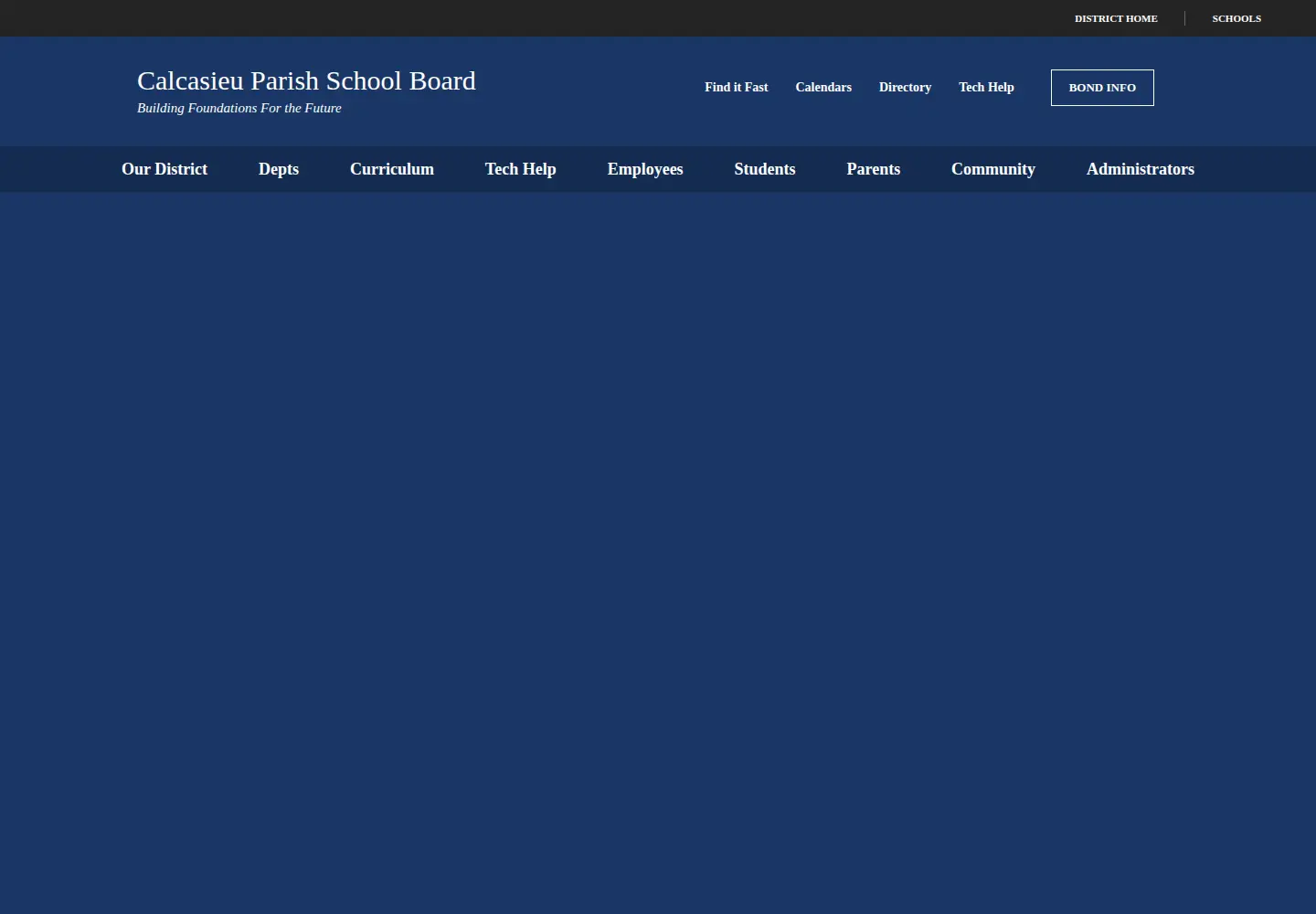 Captured homepage of cpsb.org in the current scan