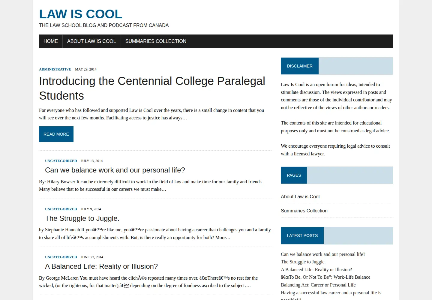 Screenshot of lawiscool.com