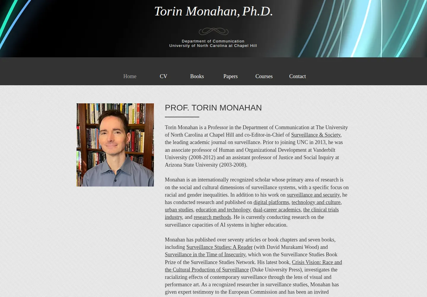 Captured homepage of torinmonahan.com in the current scan