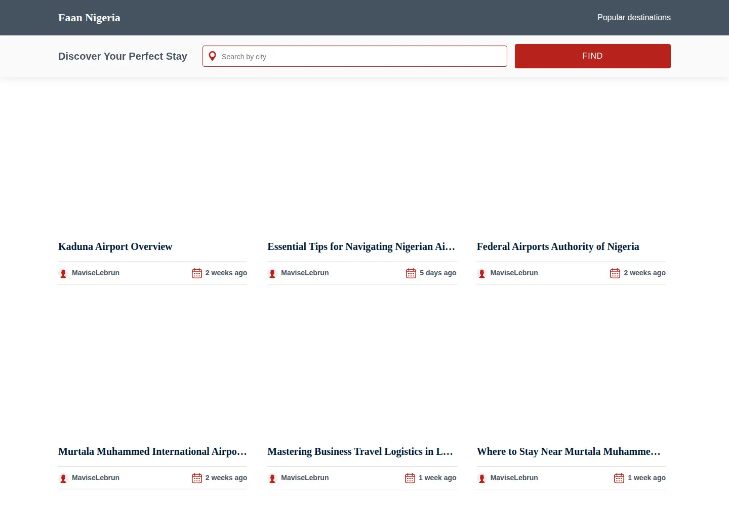 Captured homepage of faannigeria.org in the current scan