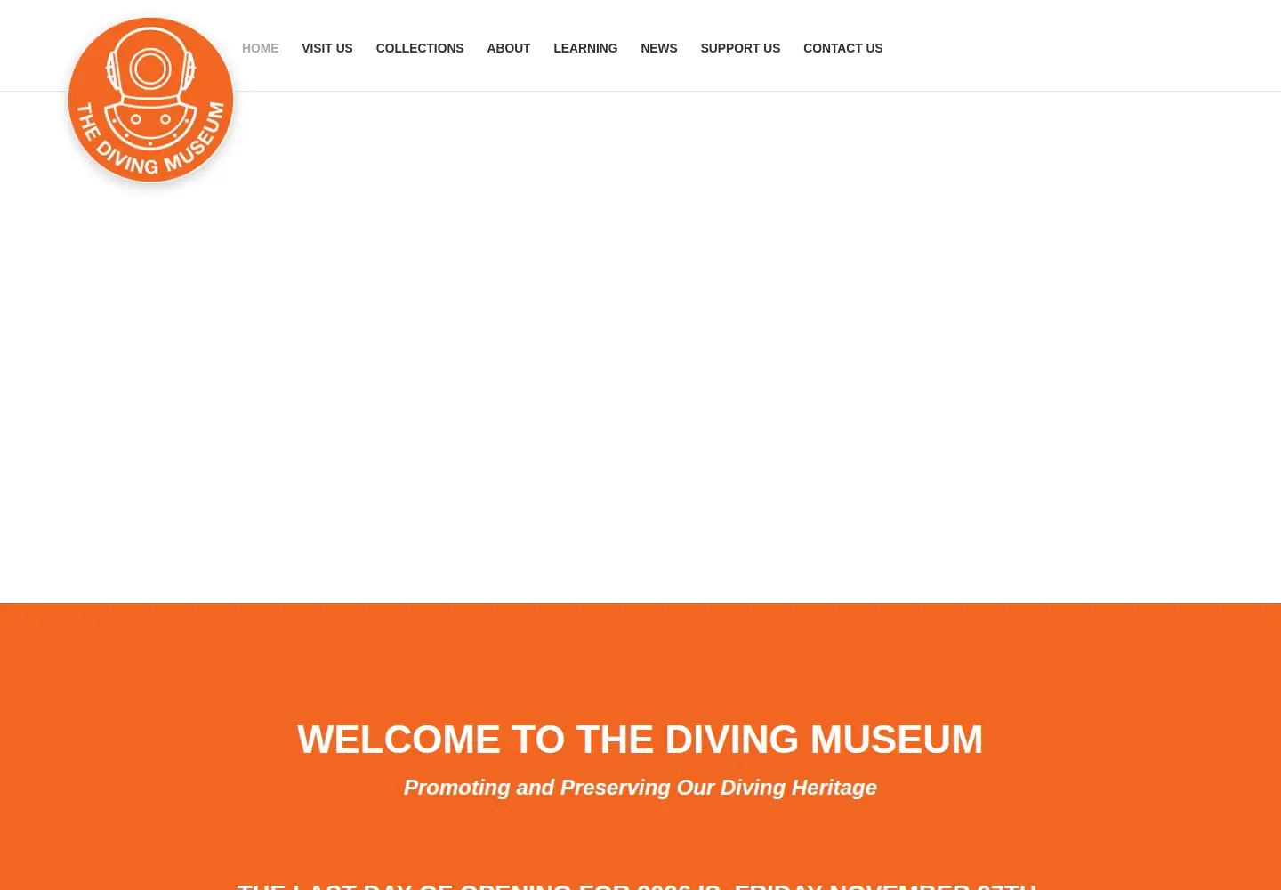 Screenshot of divingmuseum.co.uk