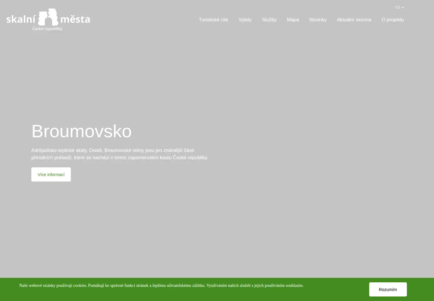 Captured homepage of skalnimesta.cz in the current scan