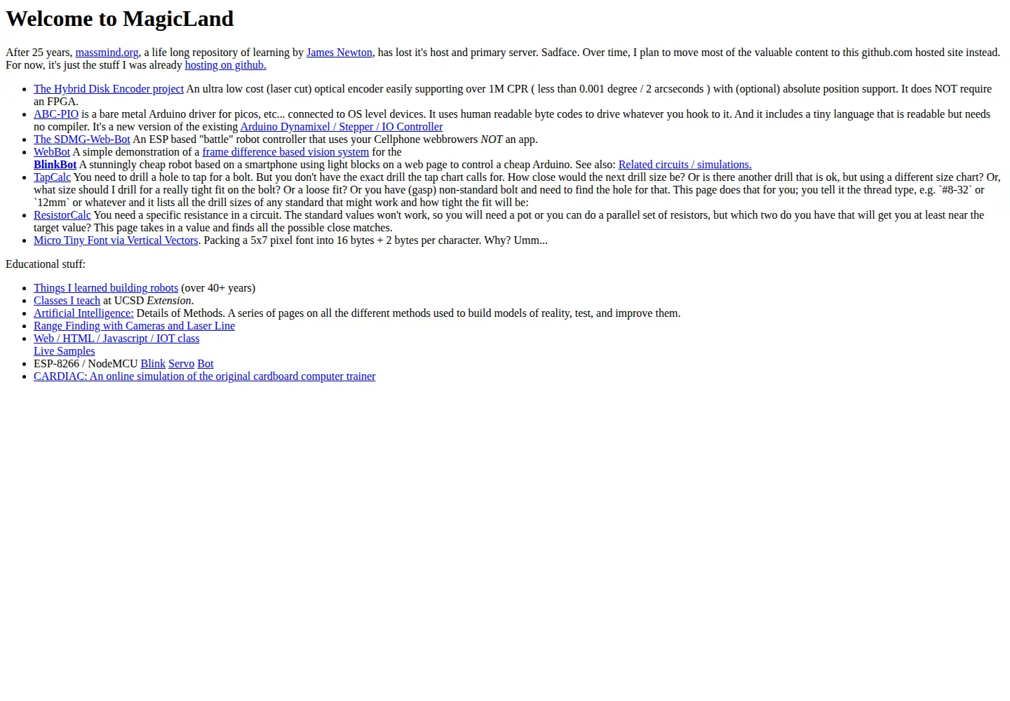 Screenshot of massmind.org