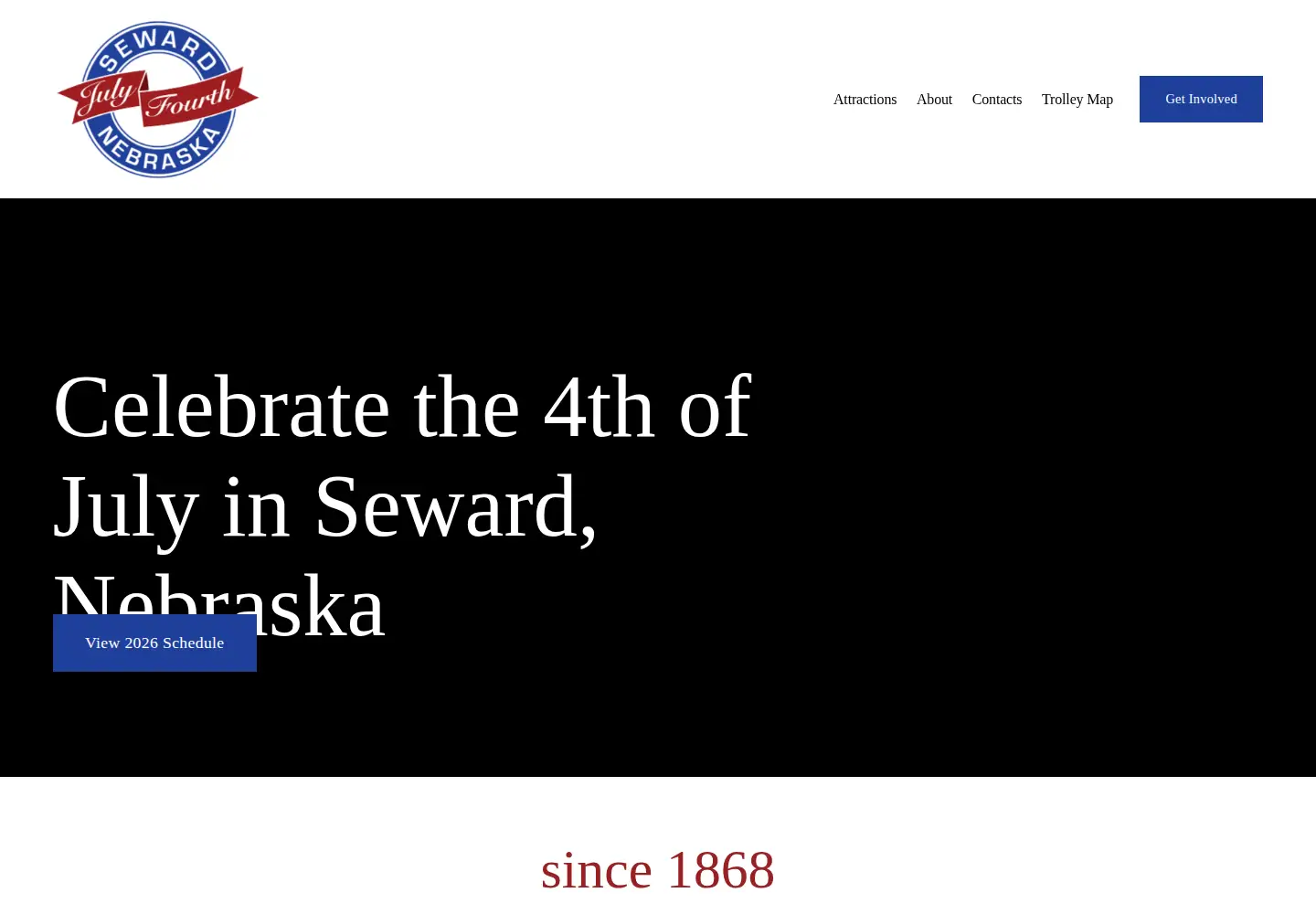 Captured homepage of julyfourthseward.com in the current scan