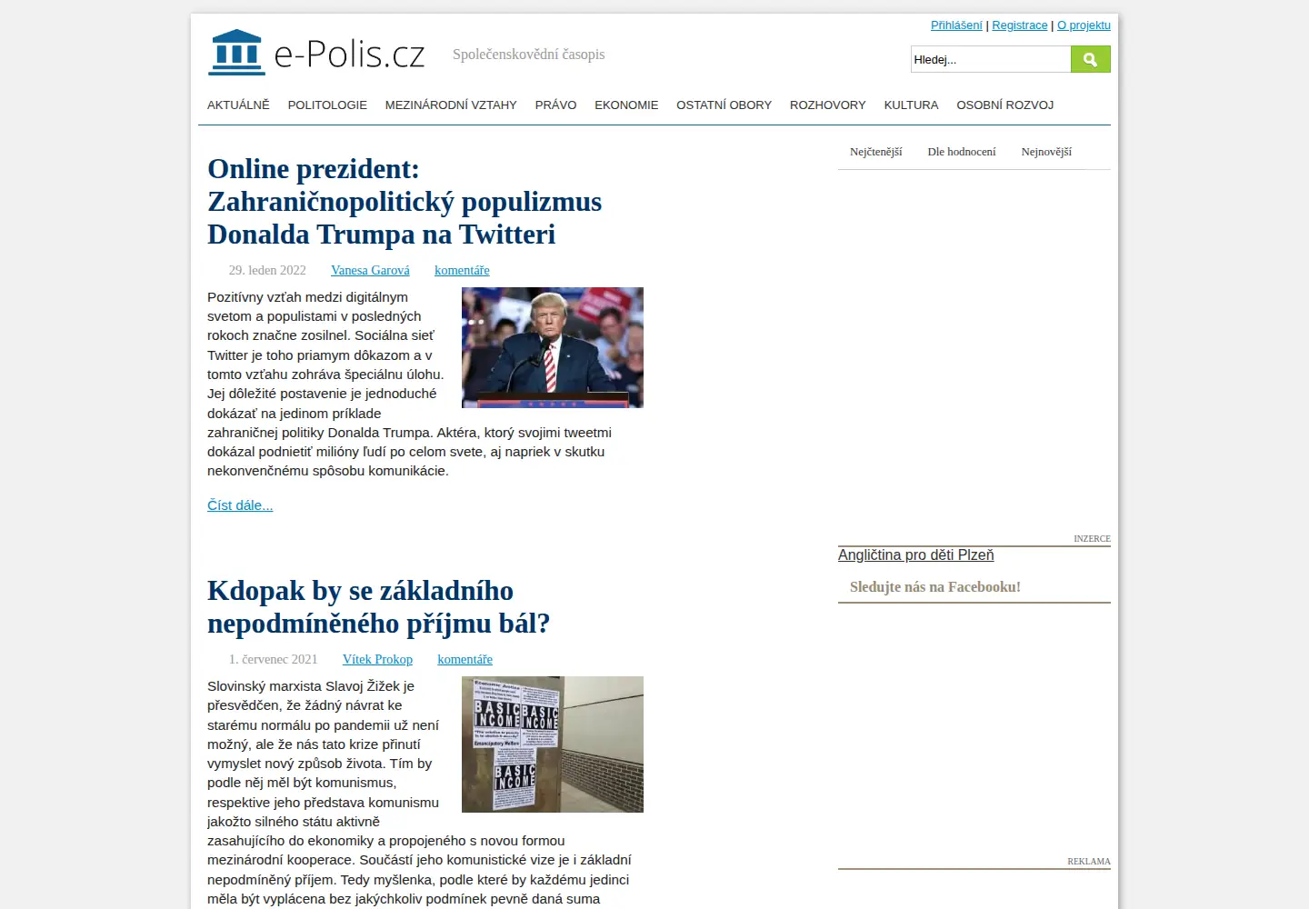 Screenshot of e-polis.cz
