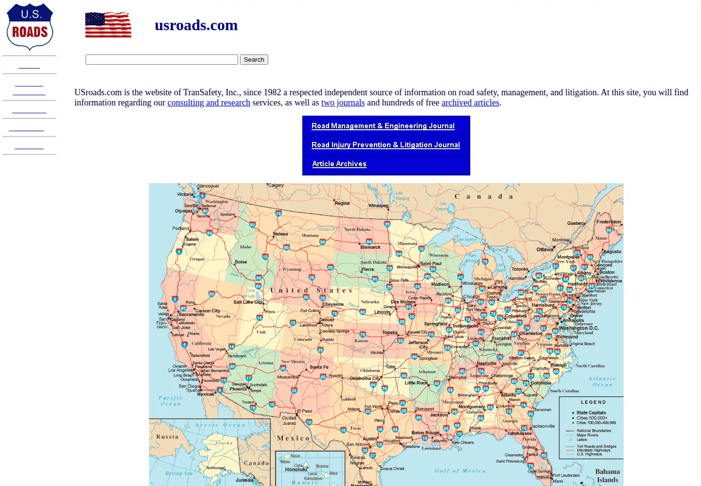 Screenshot of usroads.com