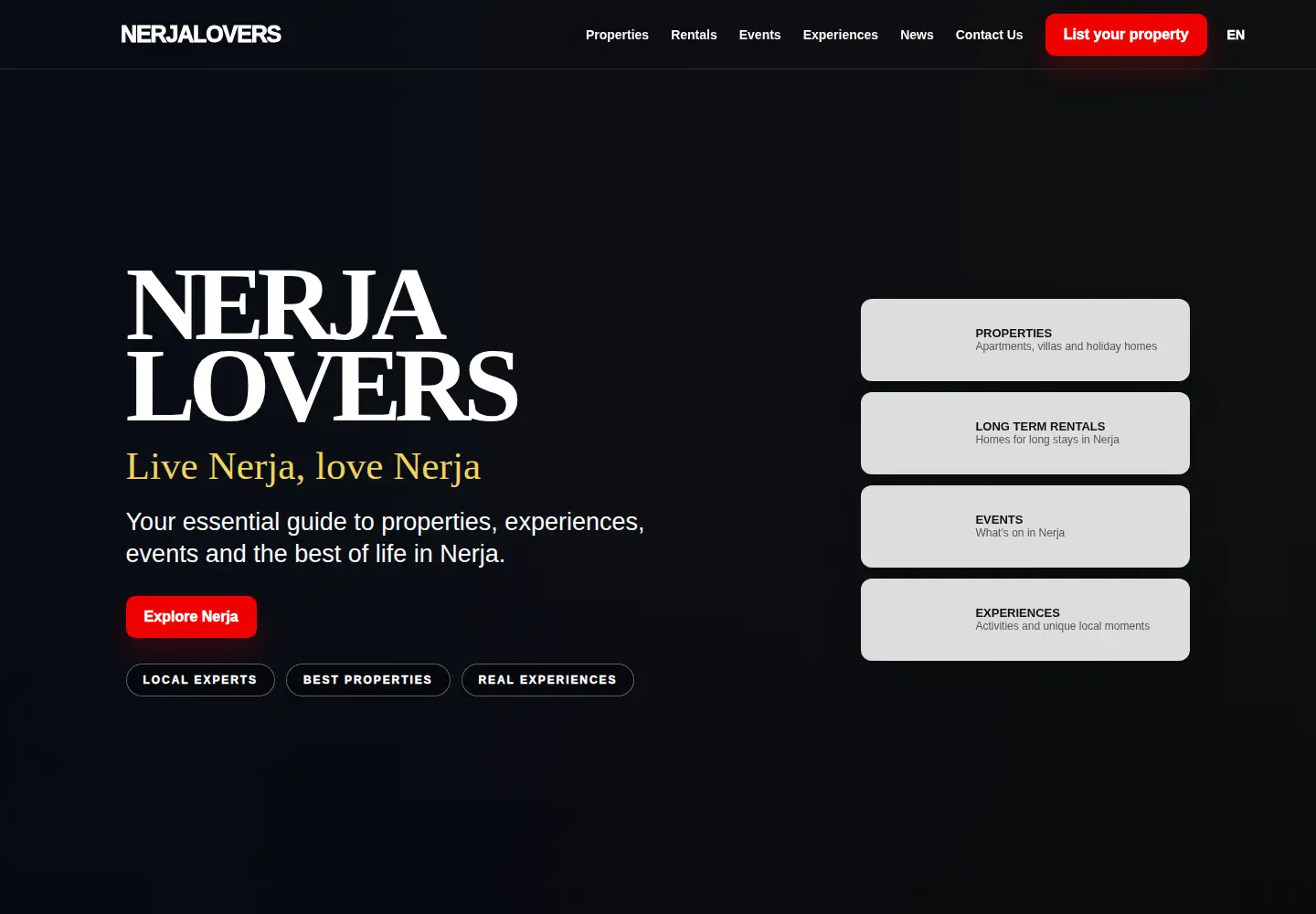 Screenshot of nerjalovers.com