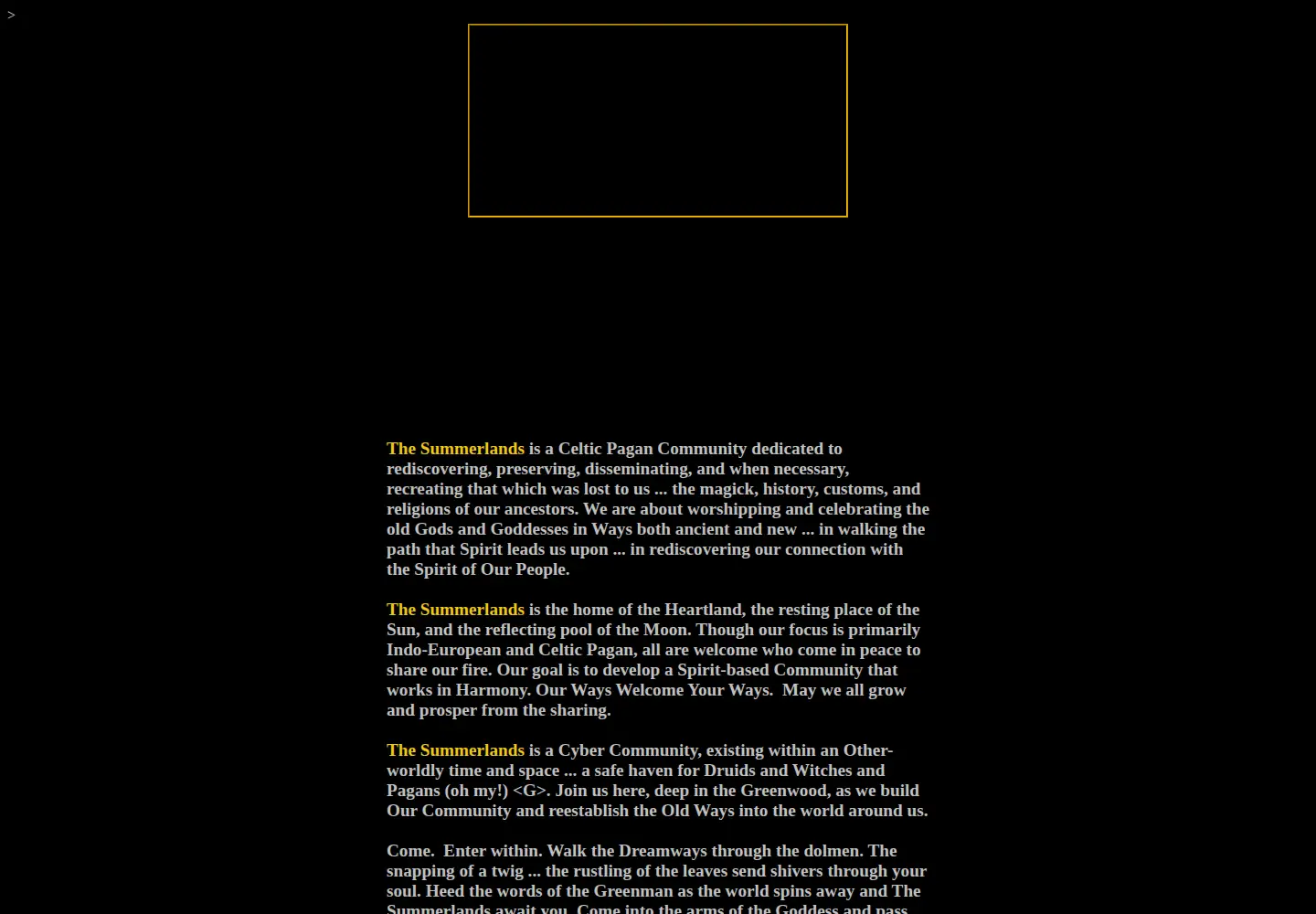 Captured homepage of summerlands.com in the current scan