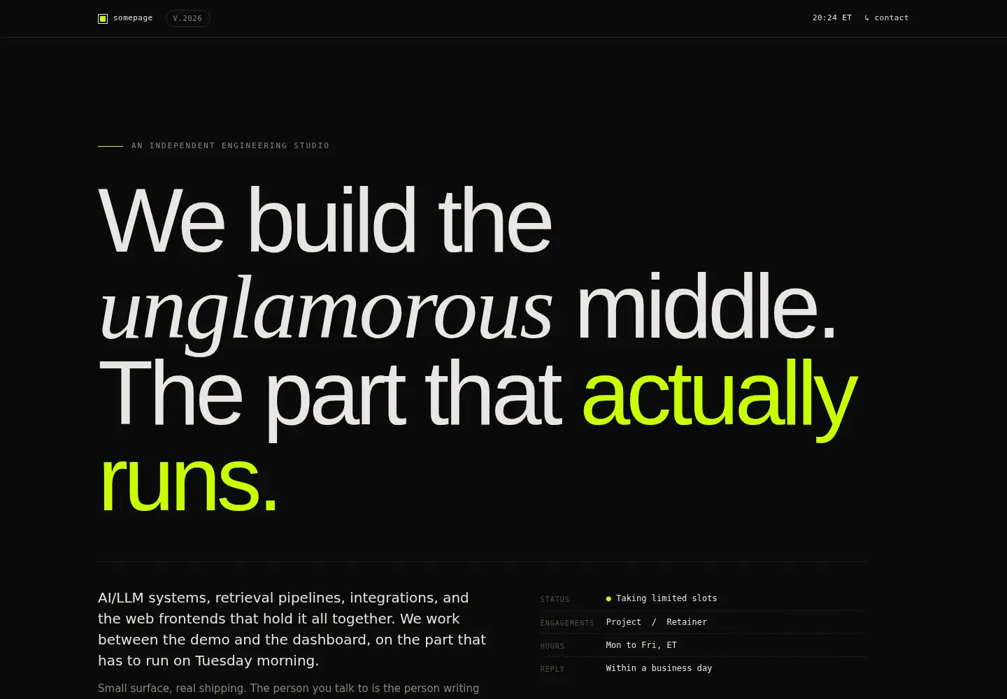 Screenshot of somepage.com