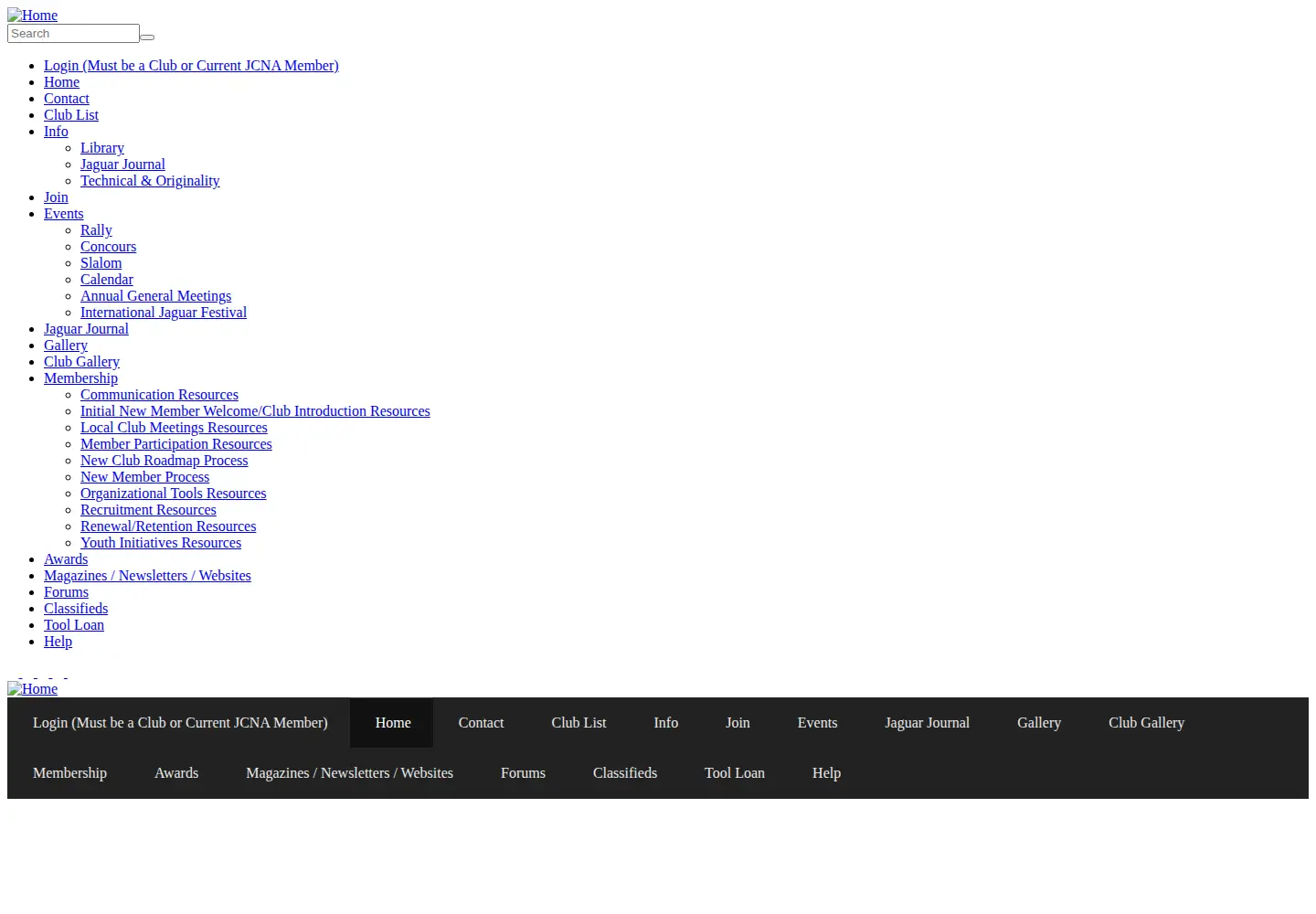 Captured homepage of jcna.com in the current scan