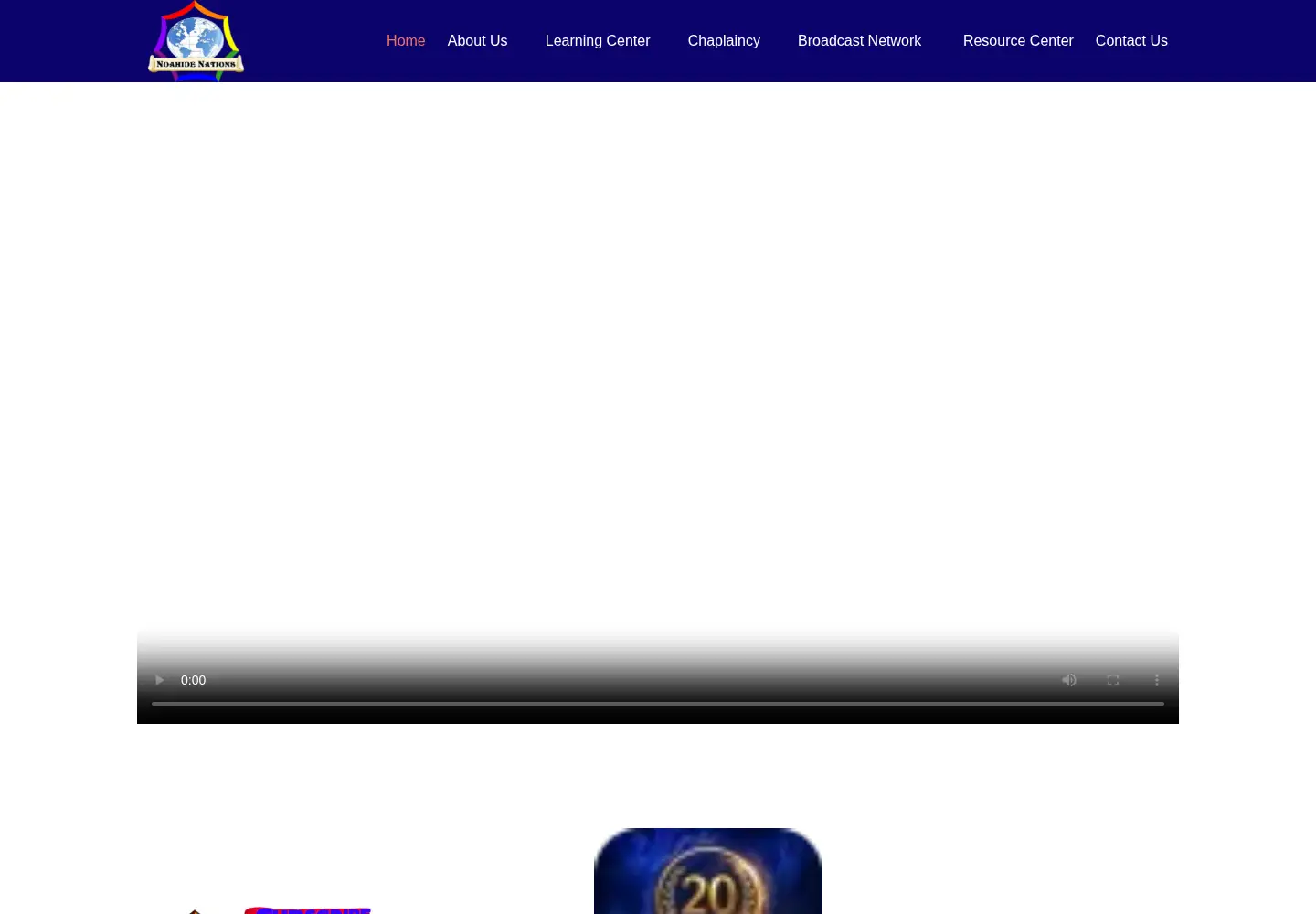 Captured homepage of noahidenations.com in the current scan
