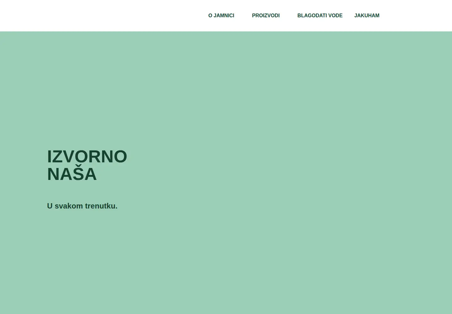 Captured homepage of jamnica.hr in the current scan