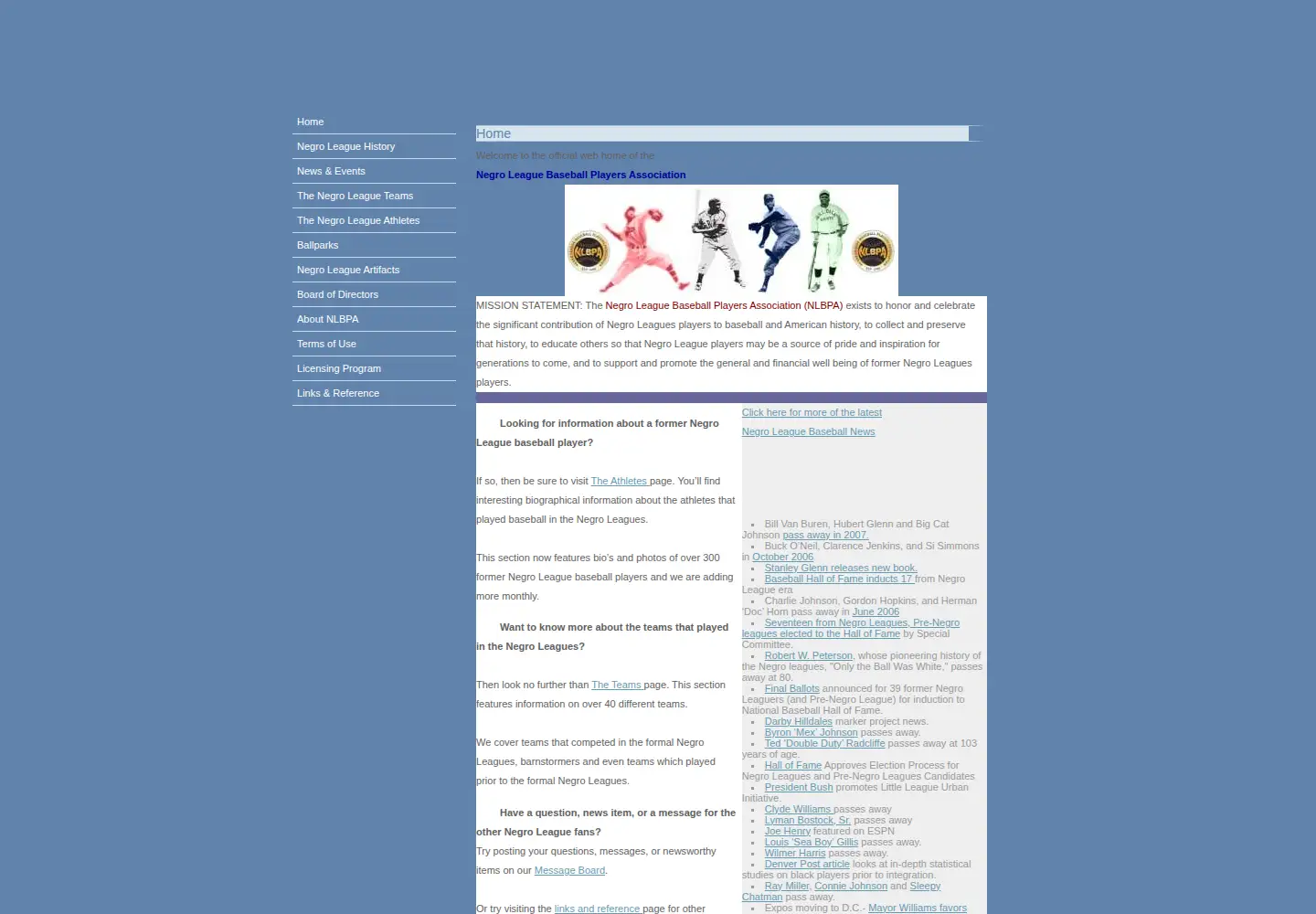 Screenshot of nlbpa.com