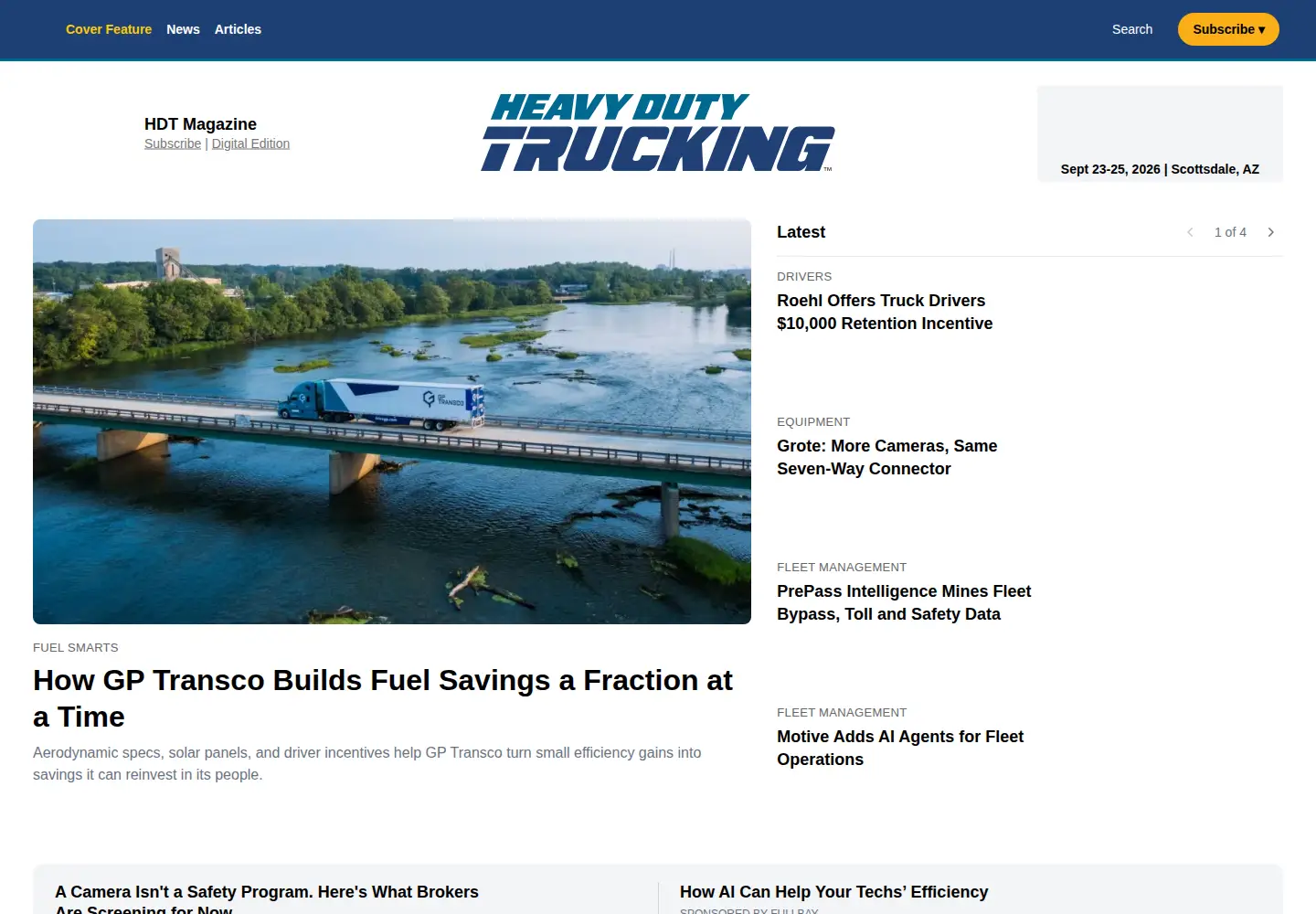 Screenshot of heavydutytrucking.com