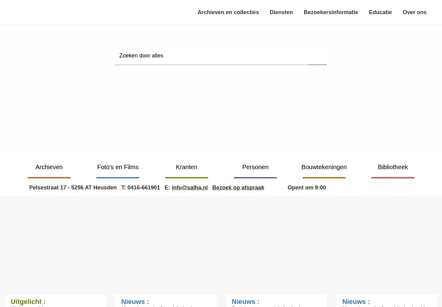Screenshot of salha.nl