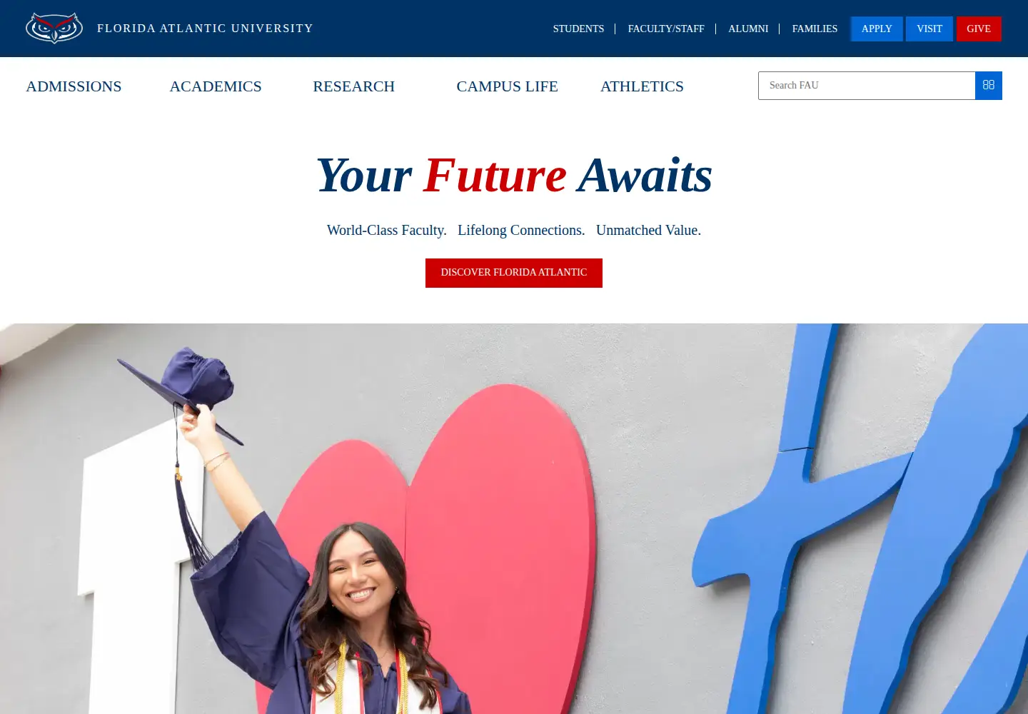 Screenshot of fau.edu