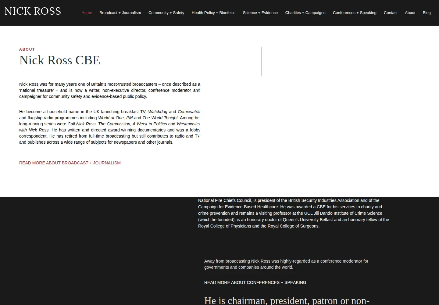 Screenshot of nickross.com