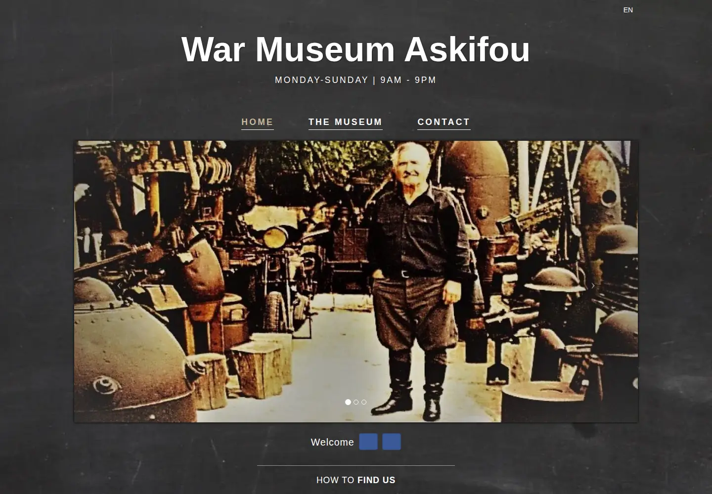 Captured homepage of warmuseumaskifou.com in the current scan