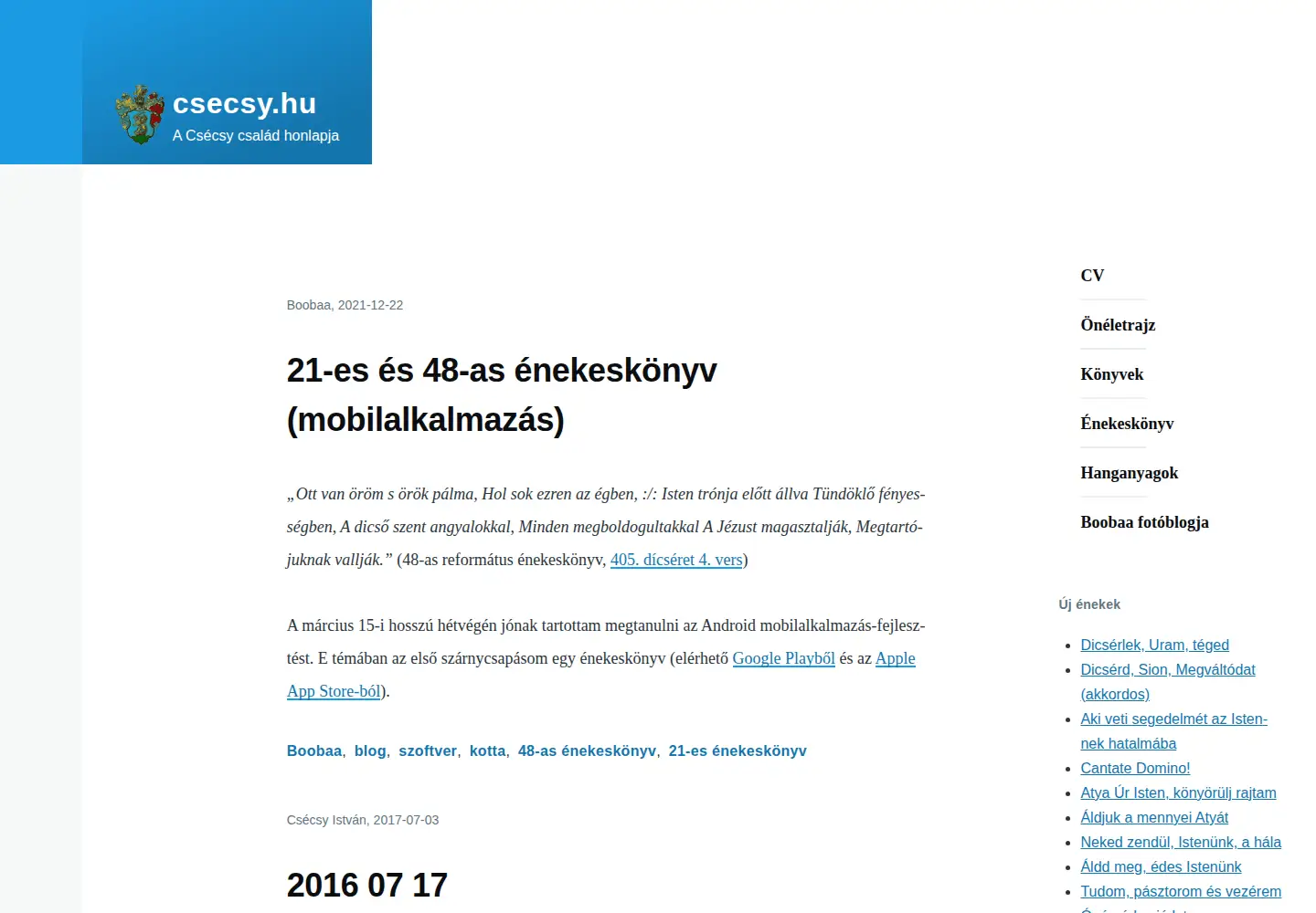 Screenshot of csecsy.hu