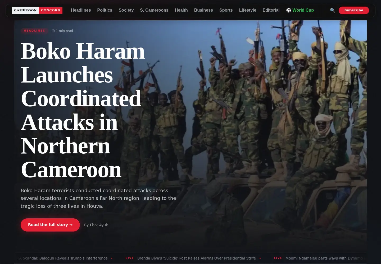 Screenshot of cameroon-concord.com