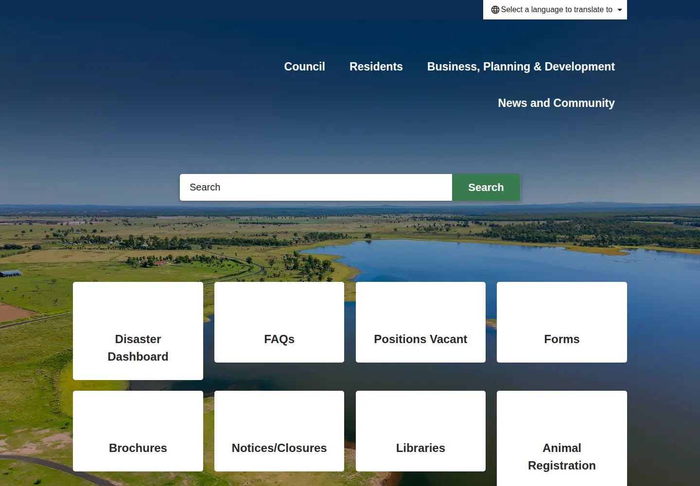 Captured homepage of grc.qld.gov.au in the current scan