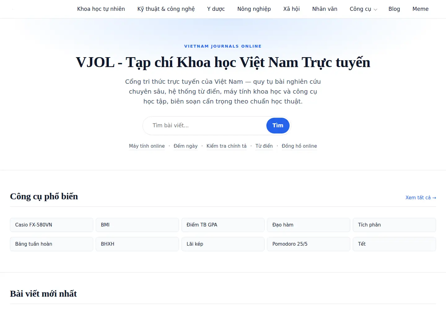 Screenshot of vjol.info