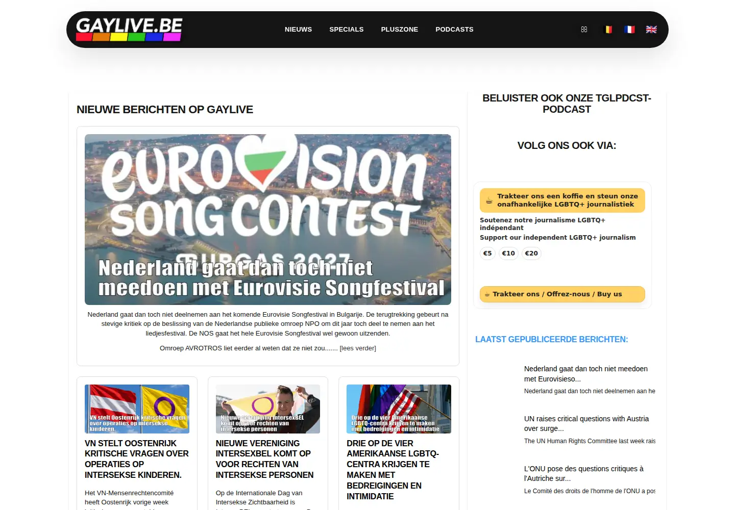 Screenshot of gaylive.be