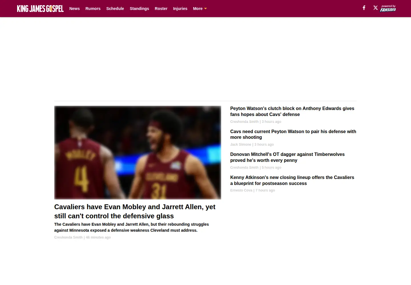 Captured homepage of kingjamesgospel.com in the current scan
