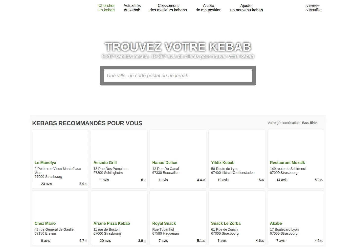 Screenshot of kebab-frites.com