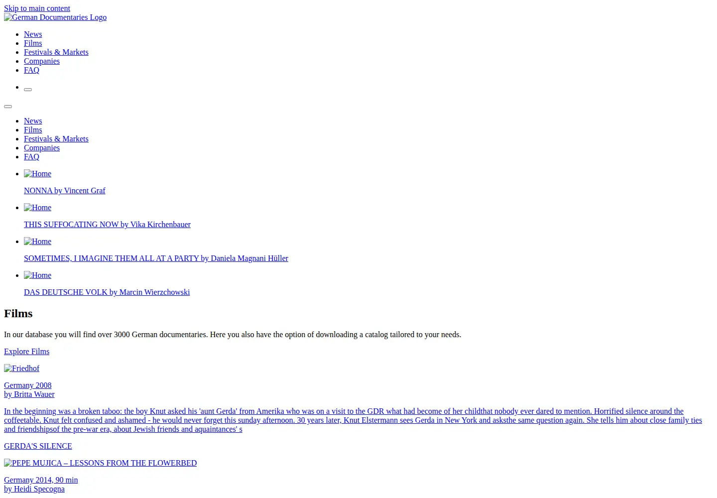 Screenshot of german-documentaries.de