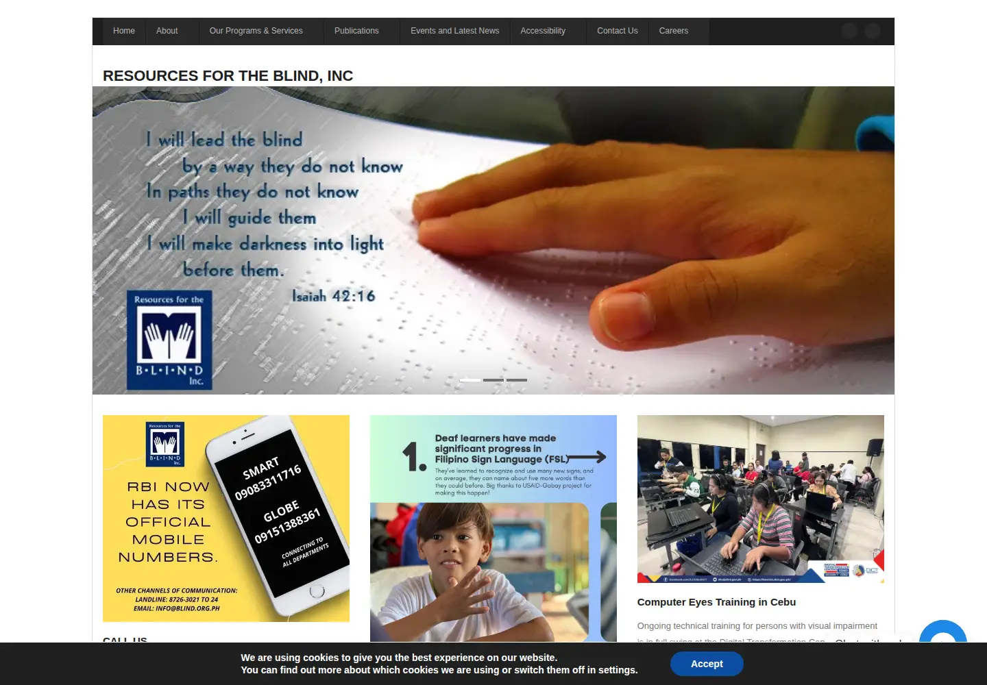 Screenshot of blind.org.ph