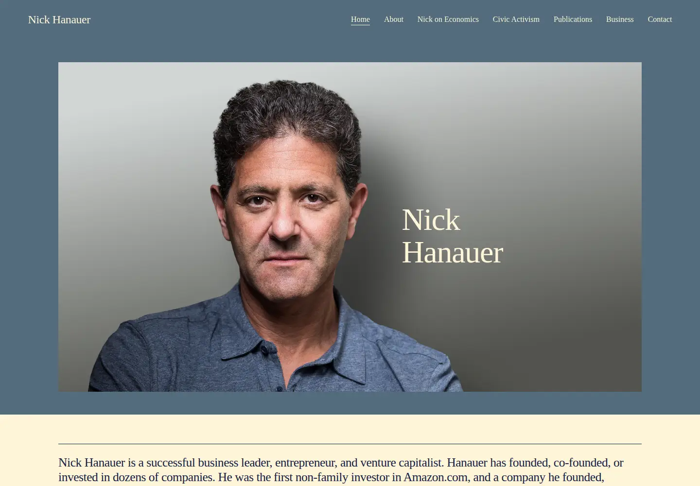 Screenshot of nickhanauer.com