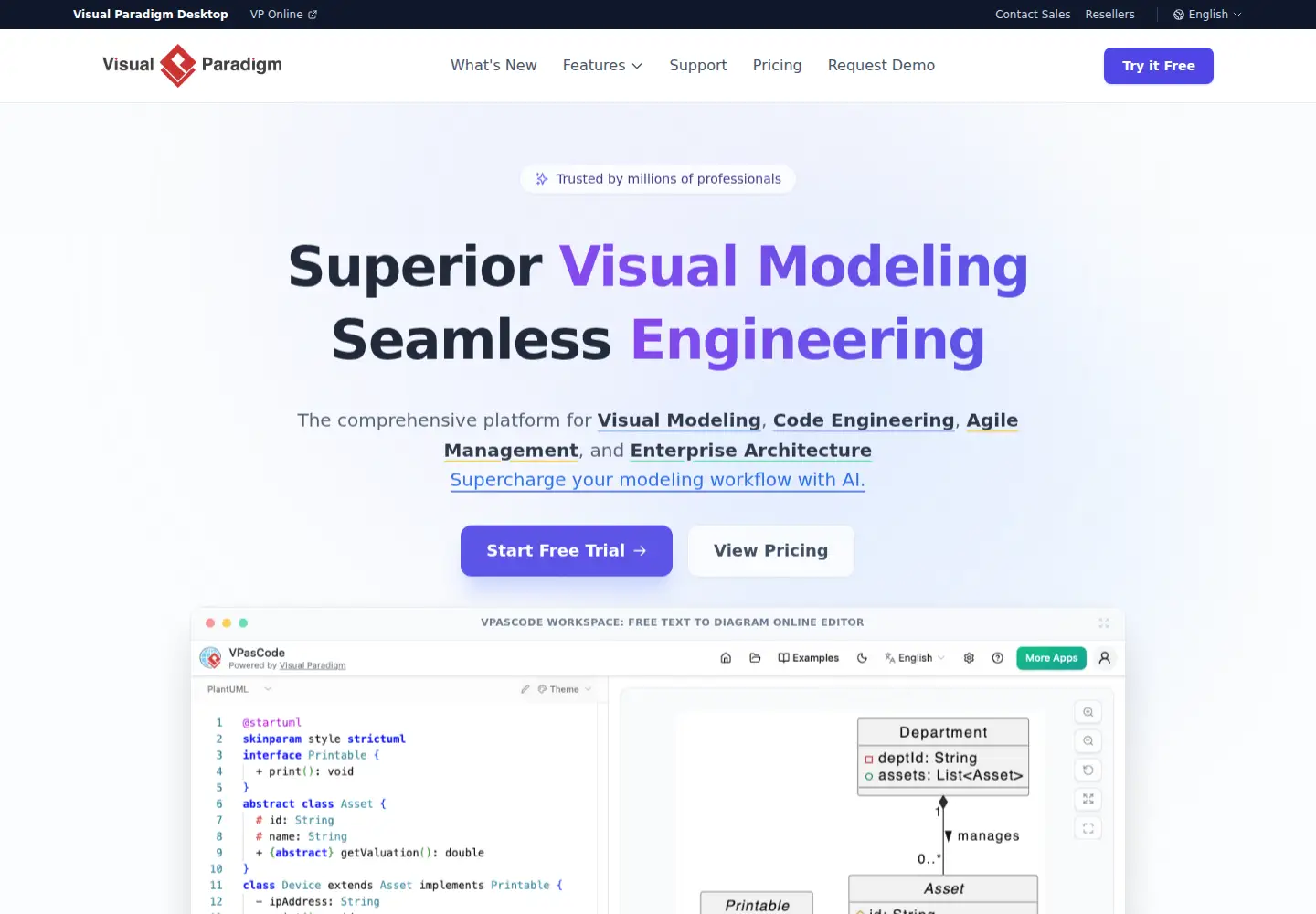 Screenshot of visual-paradigm.com