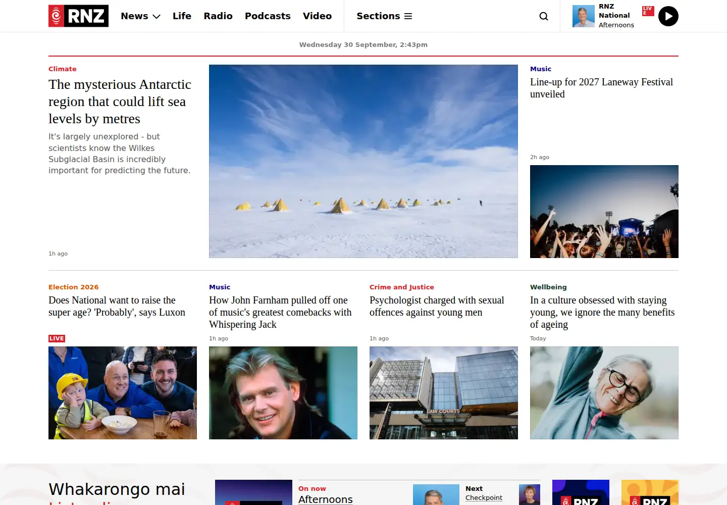Screenshot of rnz.co.nz