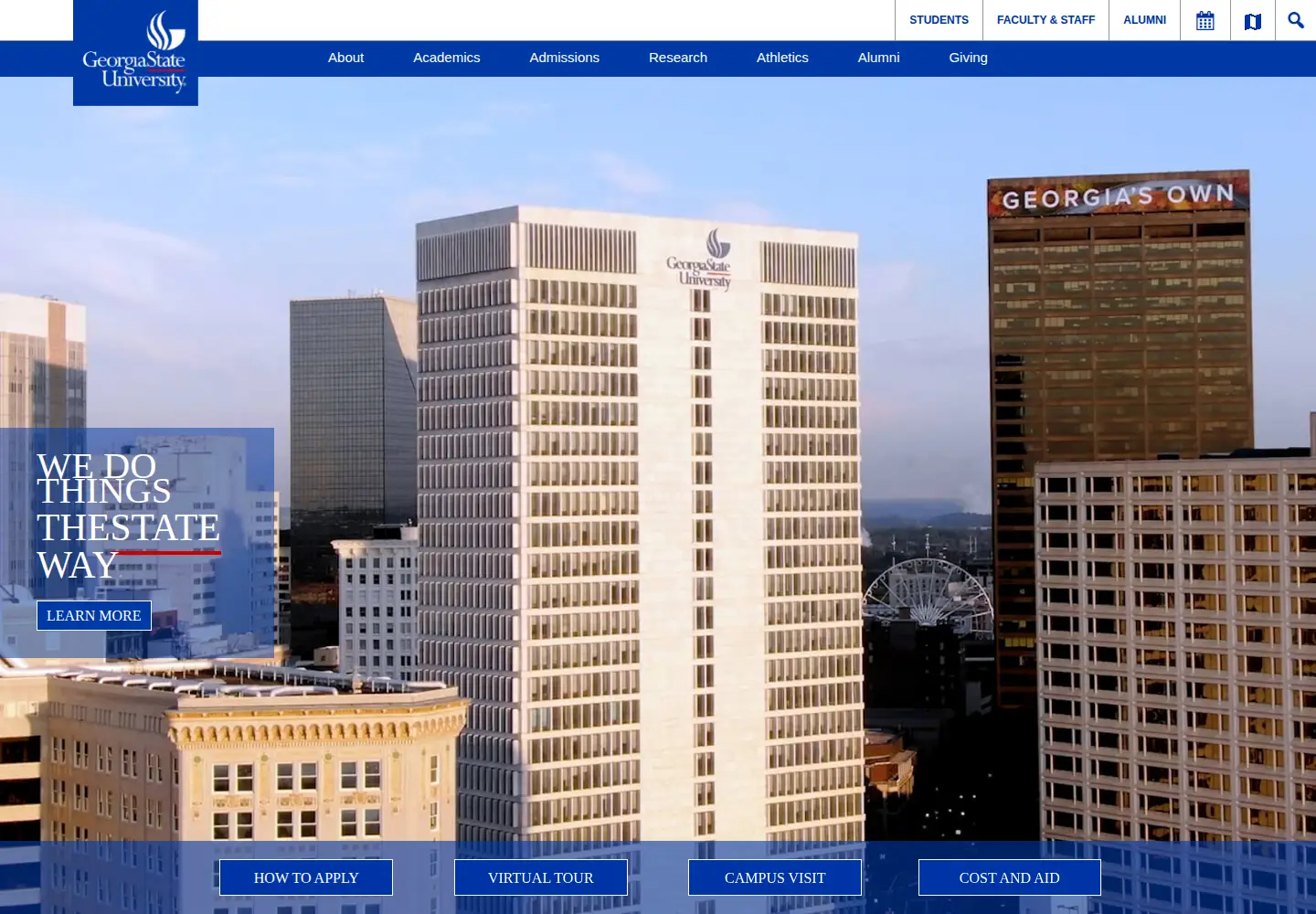 Screenshot of gsu.edu