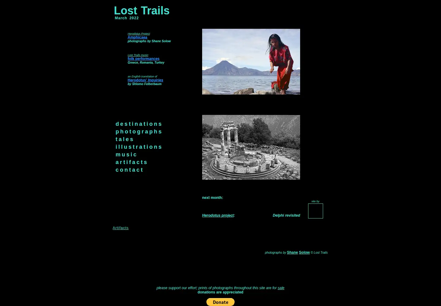 Screenshot of losttrails.com